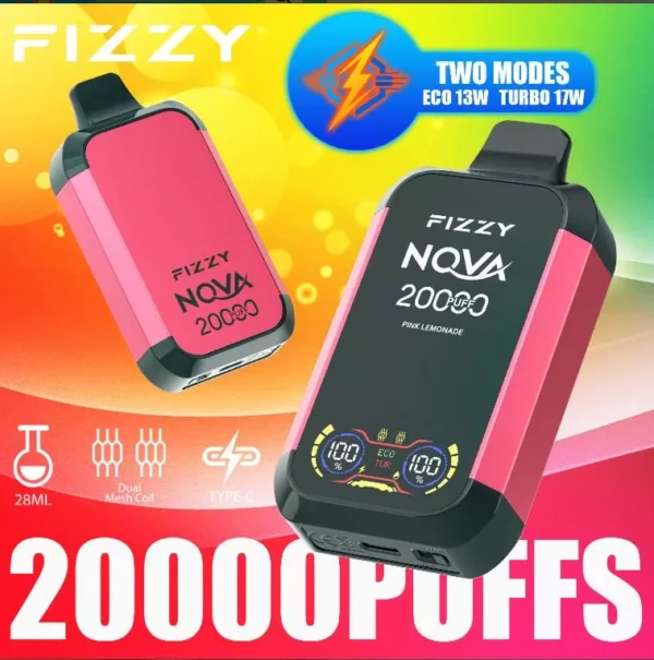 Fizzy-Nova-20000-Puffs-Airflow-Control-20K-Kertakäyttöinen-Vape